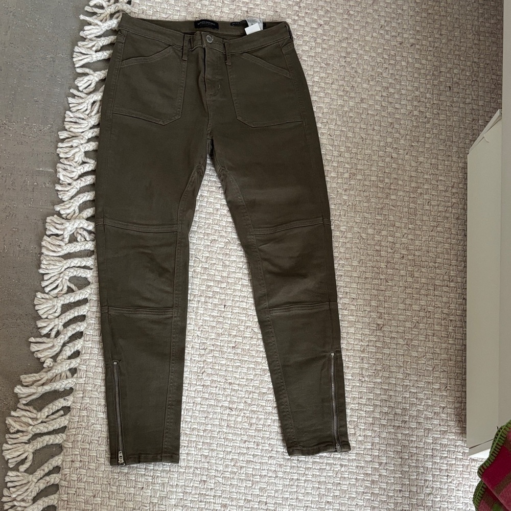 Banana Republic Khaki Mid-Rise Skinny Pants